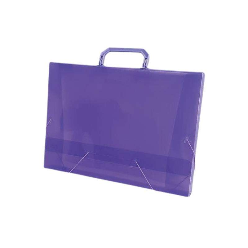 PASTA PLAST MALETA OFICIO 4CM LILAS 1051LL ACP UN