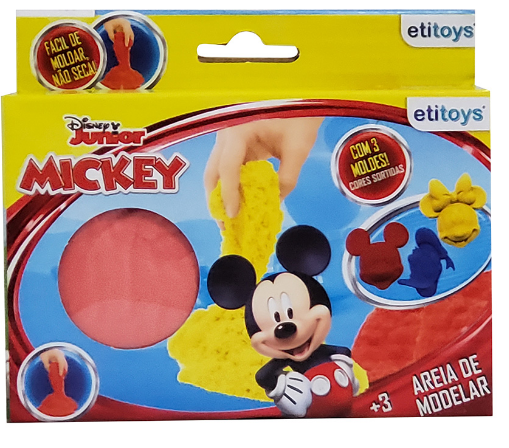 KIT MASSINHA COM 3 MOLDES MICKEY 