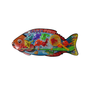 PEGA PEIXE VARA 8 PEIXES 57X22CM SAKES TOY